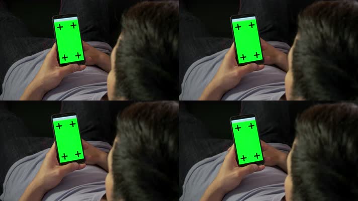 点击手机绿屏 操作智能手机 