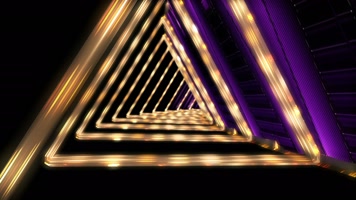 金色动感三角隧道穿梭