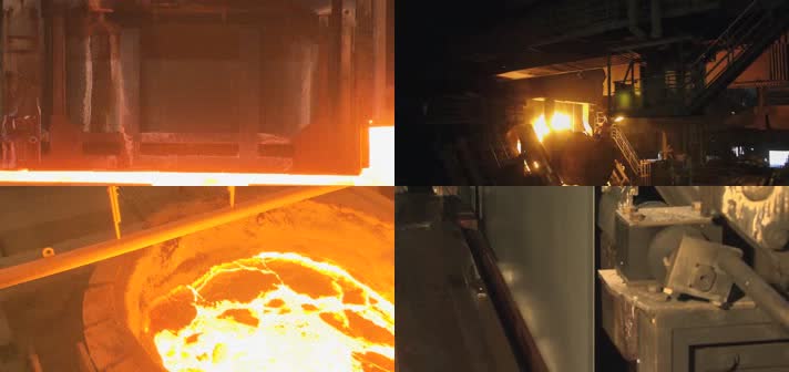 钢铁冶炼工厂重工业企业宣传实拍素材