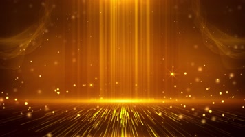 金色舞台空间粒子背景循环