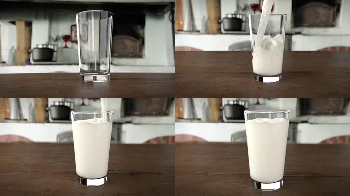 牛奶三维动画