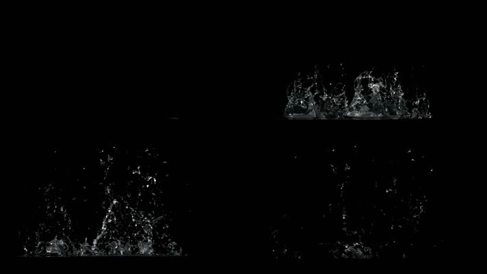 【HD】炸起的水花（带透明通道）