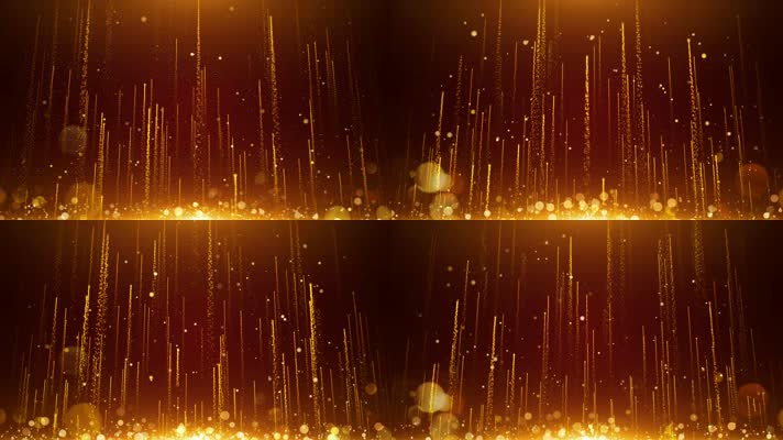 金色粒子星光上升背景循环