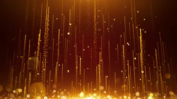 金色粒子星光上升背景循环