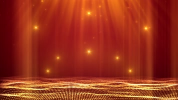 红底金色光效舞台背景循环