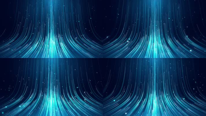 梦幻舞台蓝色粒子背景循环