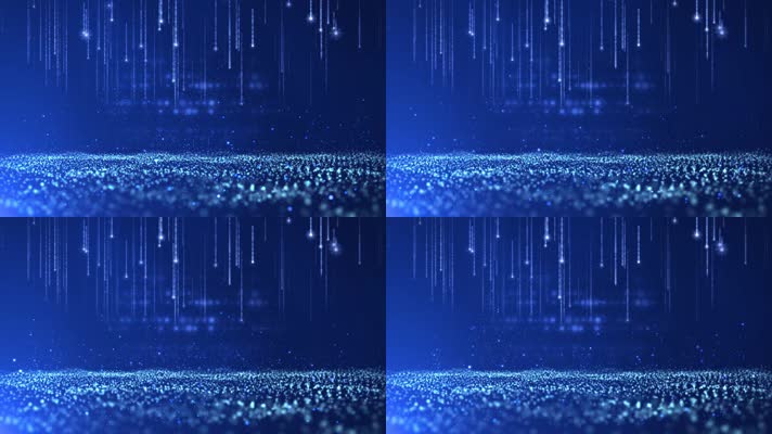 蓝色珠帘背景循环