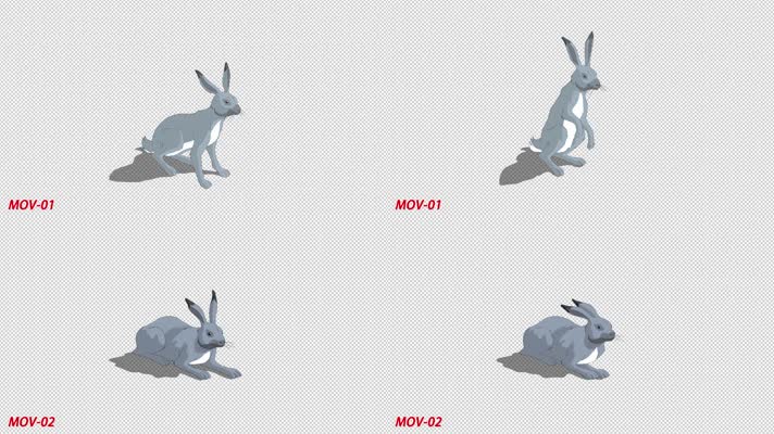 带通道卡通动漫卡通兔子MG少儿节目动画元素