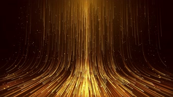 金色粒子光线大气舞台背景循环