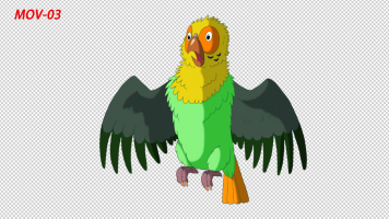 带通道MG卡通动漫卡通黄鹦鹉少儿节目动画