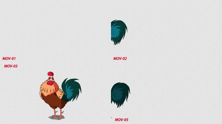 带通道MG卡通动漫卡通公鸡打鸣少儿节目动画