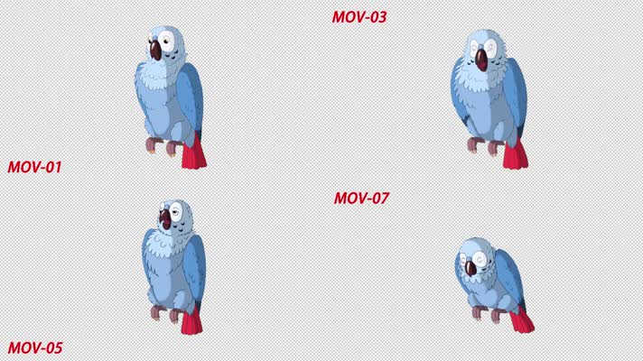 带通道MG卡通动漫卡通蓝鹦鹉少儿节目动画