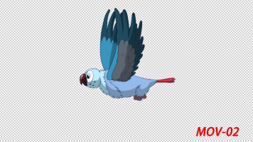 带通道MG卡通动漫卡通蓝鹦鹉少儿节目动画