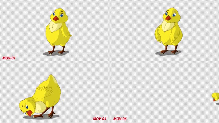 MG卡通动漫卡通小鸡少儿节目动画元素