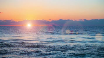 超唯美海上日出空境