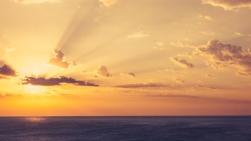 【4K】海水日出壮观美景