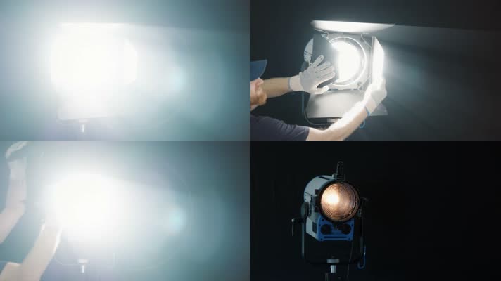 4K超清摄影棚聚光灯探照灯补光3