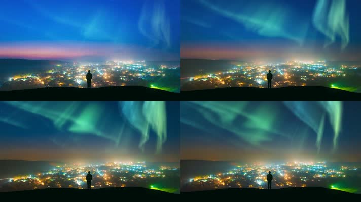 思考 仰望星空 梦幻星辰  