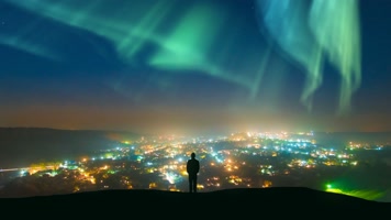 思考 仰望星空 梦幻星辰  