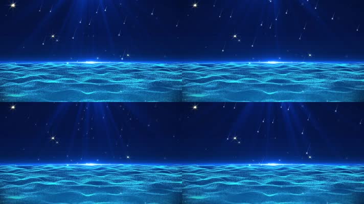 梦幻粒子流星海洋背景循环