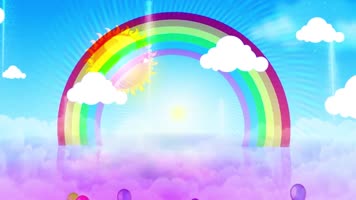 彩虹的约定六一儿童节LED舞台背景