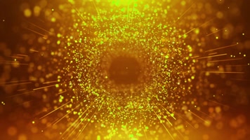 金色旋转粒子光线背景循环