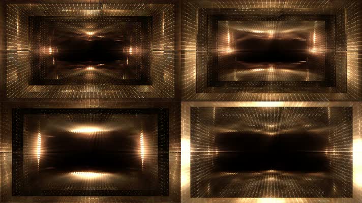 金色隧道 变幻 舞台背景  