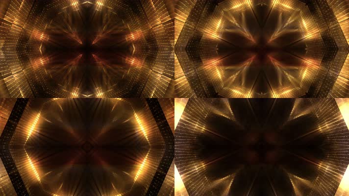 金色隧道 变幻 舞台背景  