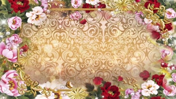 HD高清LOOP可循环高贵奢华金色婚礼背景
