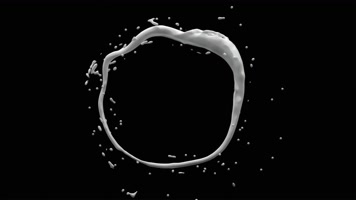 4K超清牛奶圆环带通道广告元素视频素材