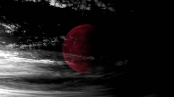HD高清暗黑月圆之夜恐怖气氛红色月亮背景