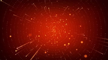 4K红色旋转粒子光线推进背景循环
