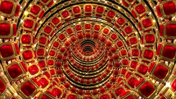 红色闪耀隧道动画