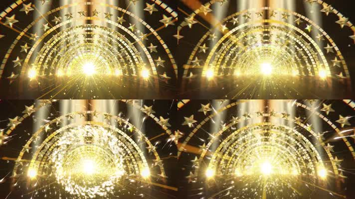 大气金色光线颁奖led舞台晚会背景