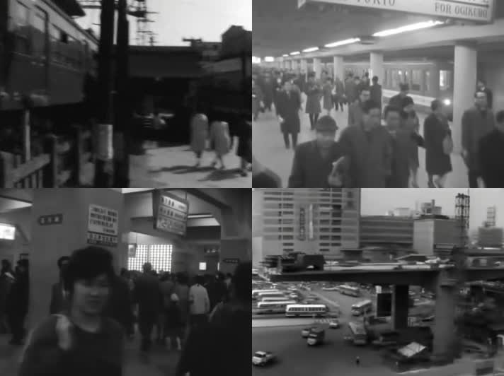 60年代日本东京地铁站