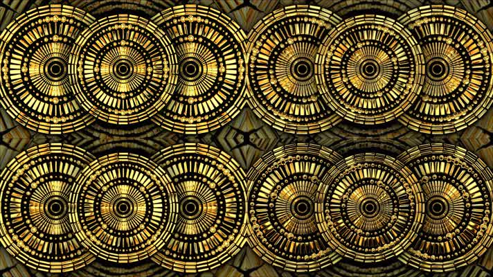 金色旋转隧道 华丽 闪耀 