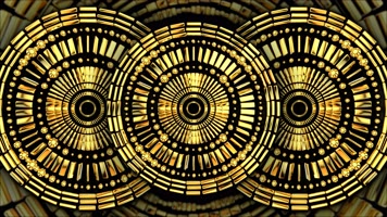 金色旋转隧道 华丽 闪耀 