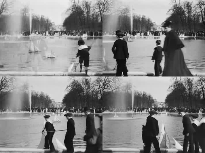 1900法国巴黎l儿童玩帆船模型