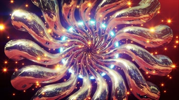 金色花纹隧道 舞台背景  