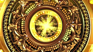 金色复古图案万花筒
