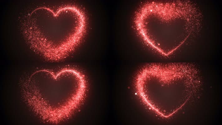 浪漫爱心粒子