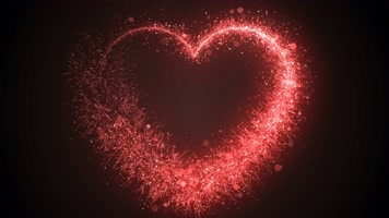 浪漫爱心粒子