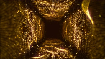 金色粒子隧道 华丽 闪耀 奢华变幻 
