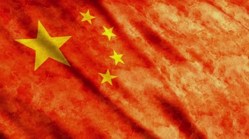 4K超清革命历史沧桑五星红旗动态视频