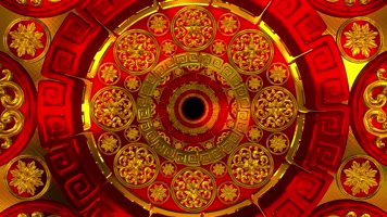 金色旋转隧道 华丽 闪耀 