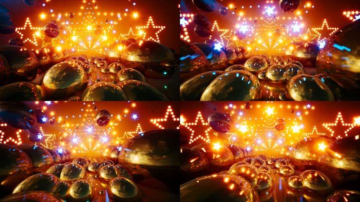 霓虹发光星空隧道