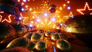 霓虹发光星空隧道