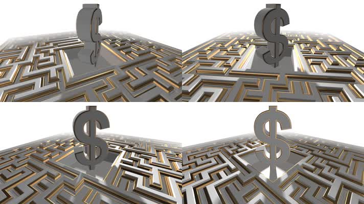 美元符号  金钱迷宫 迷宫 方向 