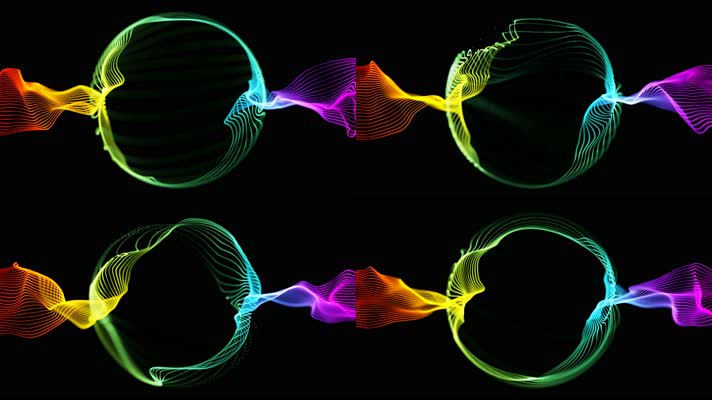 4K超清彩色炫酷动感光线音乐DJ动态背景