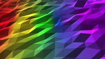 4K超清彩色七巧板拼图色块波动动态背景